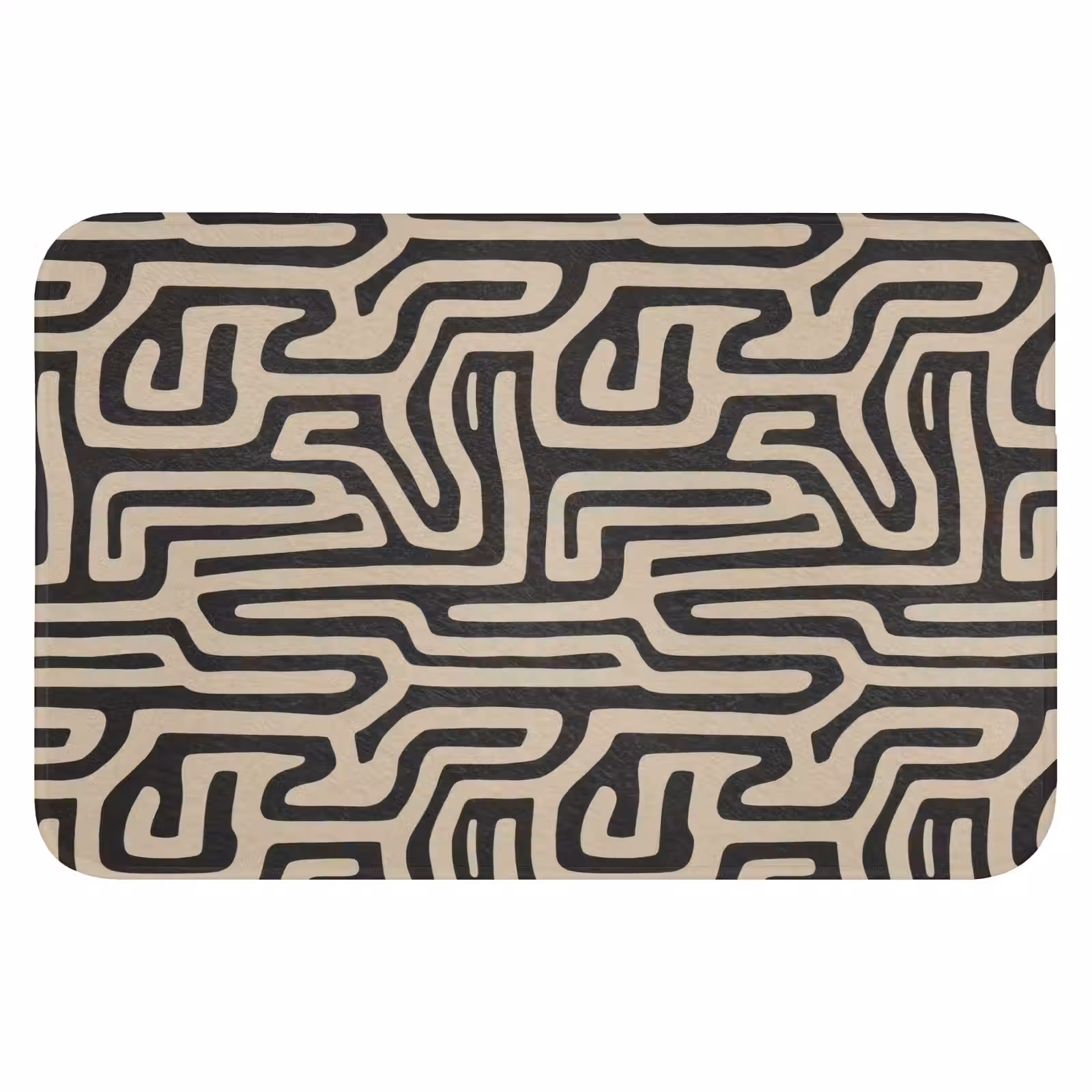 WC Mat - Grafisch - Lijnen - Zwart — 1