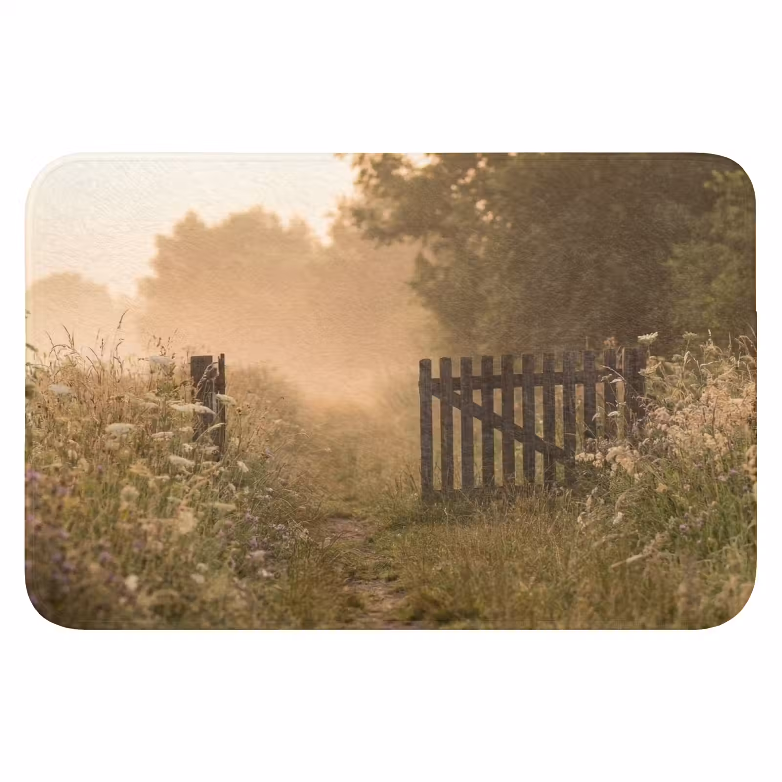 WC Mat - Hek - Natuur - Mist - Veld — 1