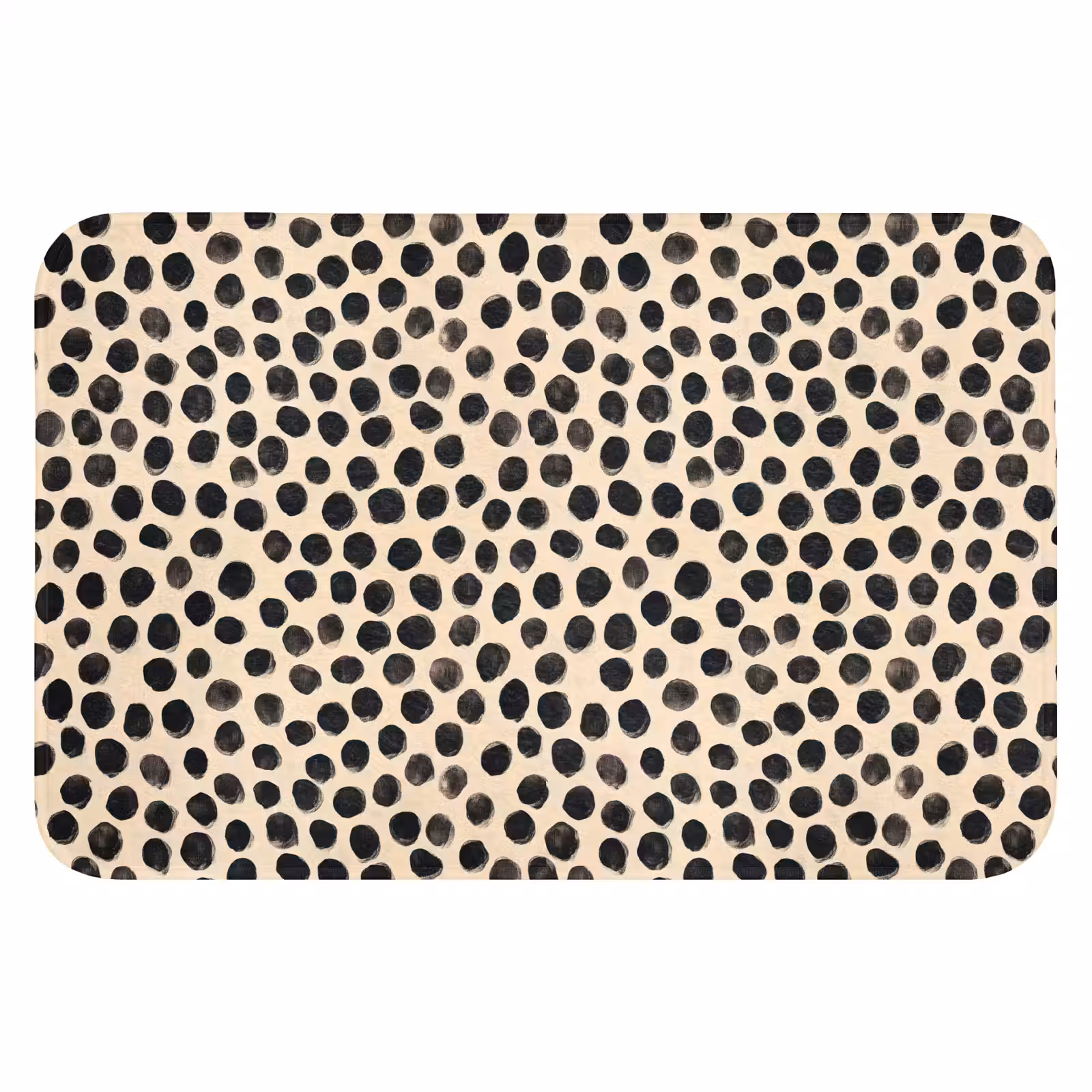 WC Mat - Stippen - Patroon - Zwart — 1