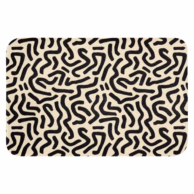 WC Mat - Abstract - Lijnen - Zwart — 1