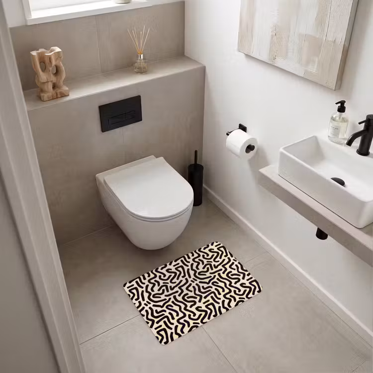 WC Mat - Abstract - Lijnen - Zwart — 6