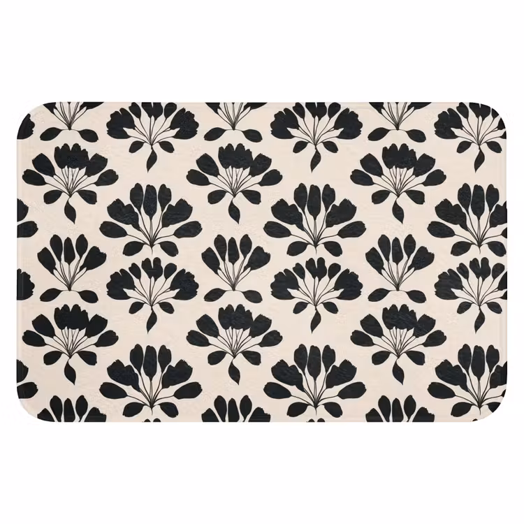 WC Mat - Abstract - Patroon - Zwart — 1