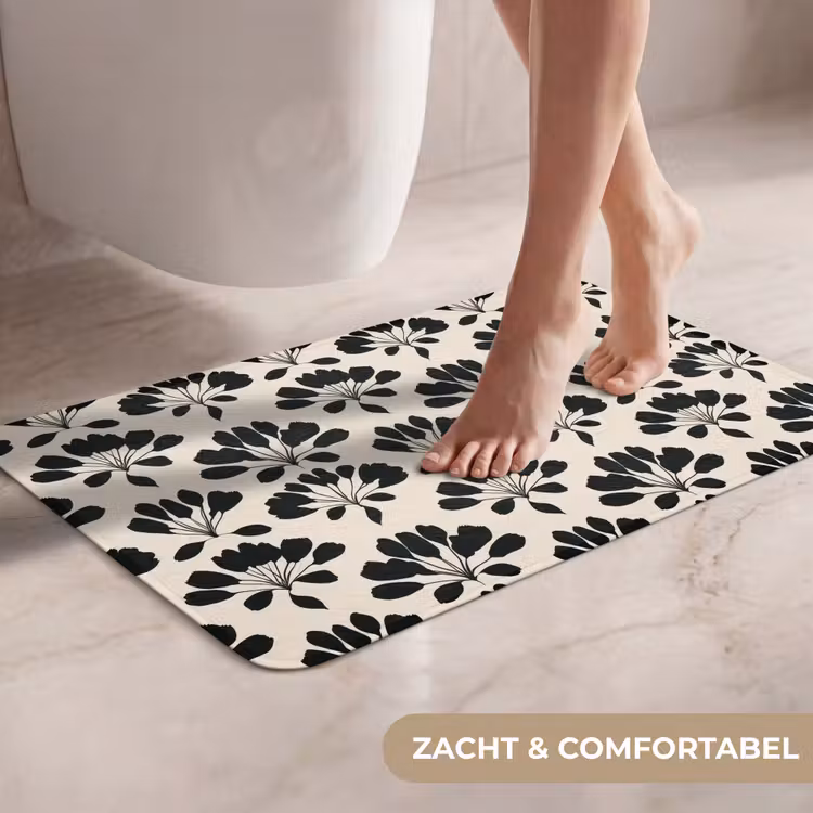WC Mat - Abstract - Patroon - Zwart — 7