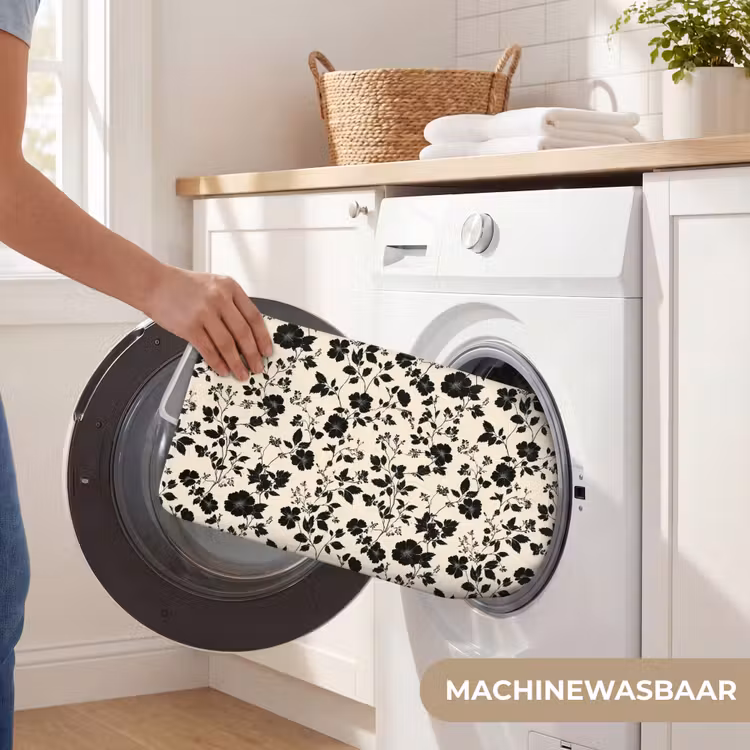 WC Mat - Bloemen - Dessin - Zwart — 5