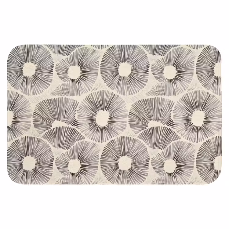WC Mat - Cirkels - Patroon - Zwart — 1