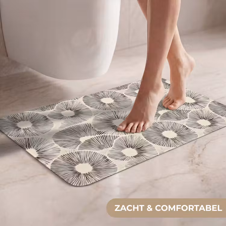 WC Mat - Cirkels - Patroon - Zwart — 7
