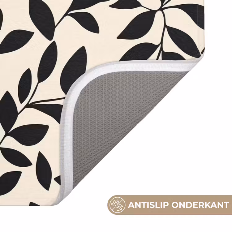 WC Mat - Elegant - Patroon - Zwart - Beige — 3