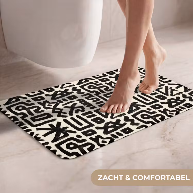 WC Mat - Geometrisch - Figuren - Zwart — 7