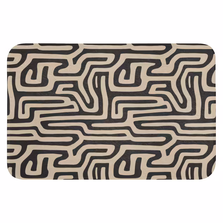 WC Mat - Grafisch - Lijnen - Zwart — 1