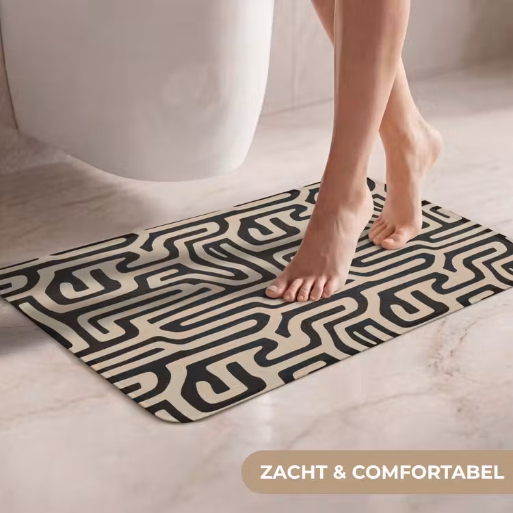 WC Mat - Grafisch - Lijnen - Zwart — 7