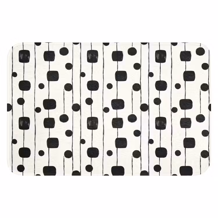WC Mat - Grafisch - Modern - Zwart — 1