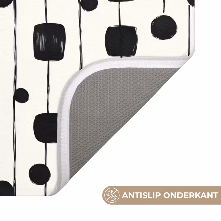 WC Mat - Grafisch - Modern - Zwart — 3