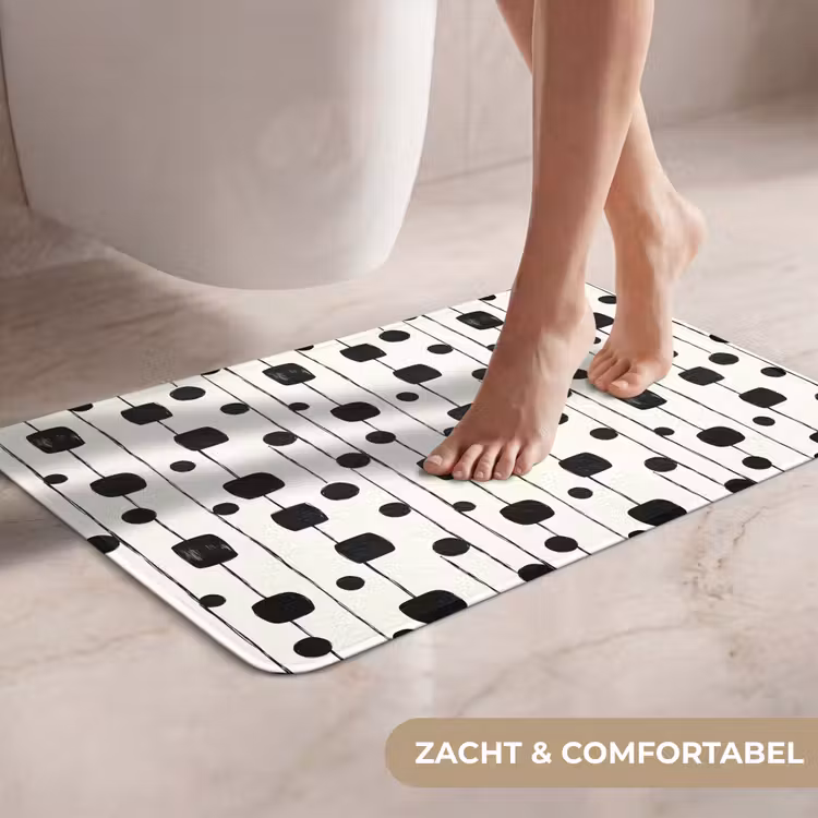 WC Mat - Grafisch - Modern - Zwart — 7