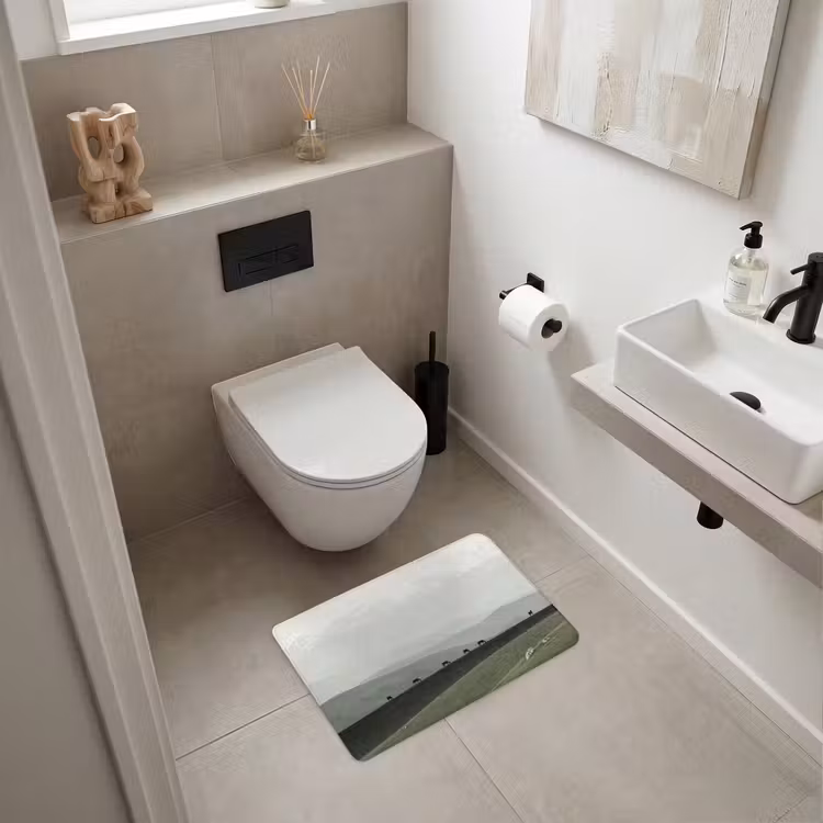 WC Mat - Grijs - Berg - Paarden — 6