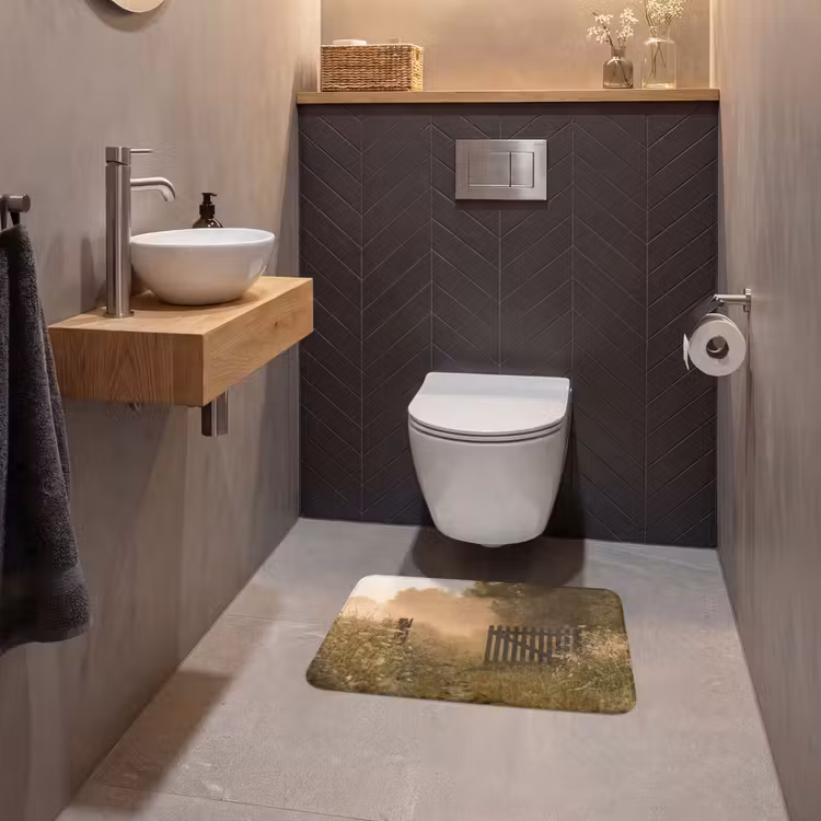 WC Mat - Hek - Natuur - Mist - Veld — 2