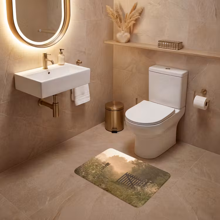 WC Mat - Hek - Natuur - Mist - Veld — 4