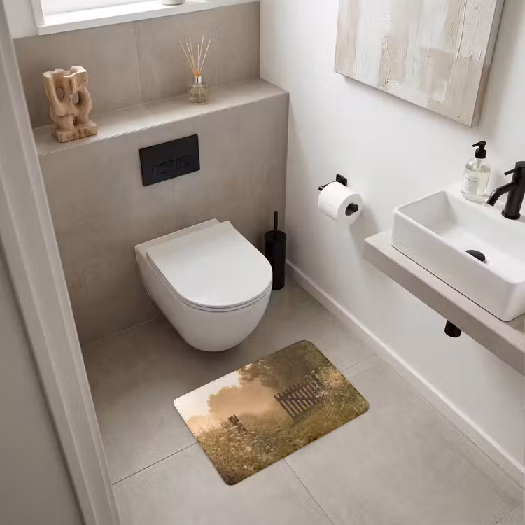 WC Mat - Hek - Natuur - Mist - Veld — 6