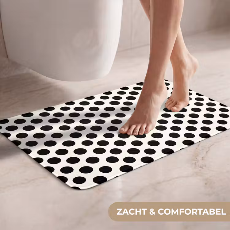 WC Mat - Klassiek - Stippen - Zwart — 7