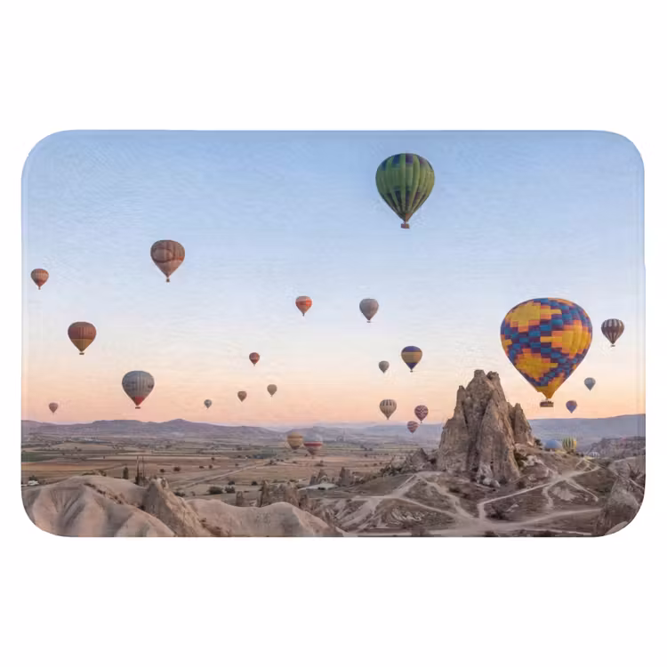 WC Mat - Luchtballonnen - Rotsen - Zonsopgang — 1