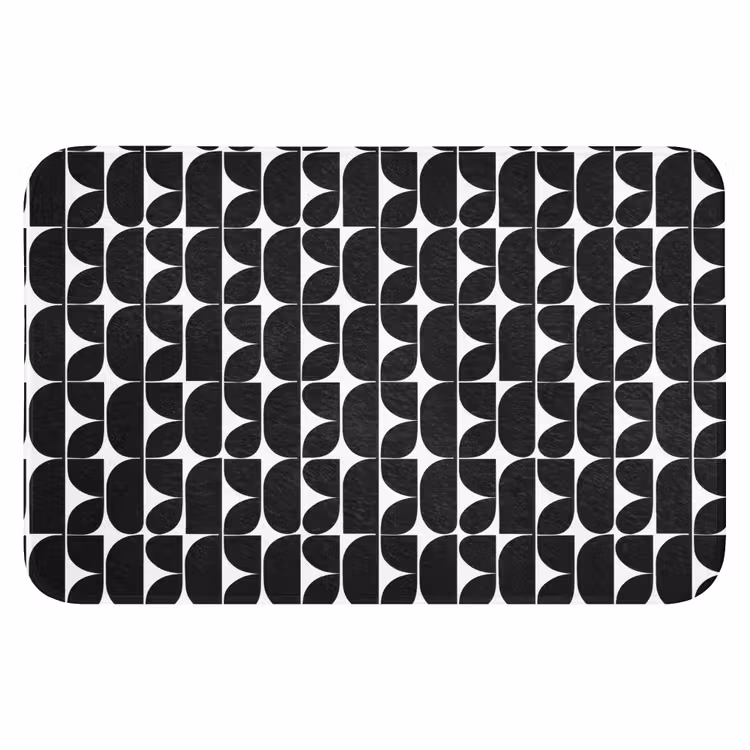 WC Mat - Modern - Geometrisch - Zwart — 1