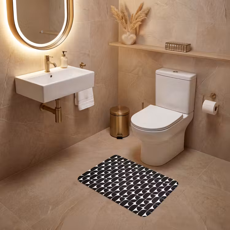WC Mat - Modern - Geometrisch - Zwart — 4