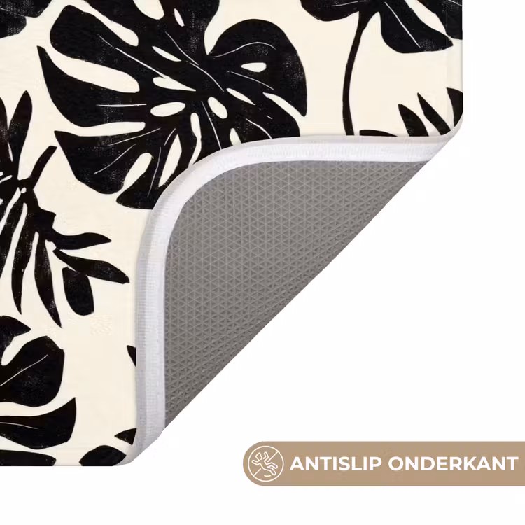 WC Mat - Modern - Monstera - Zwart — 3