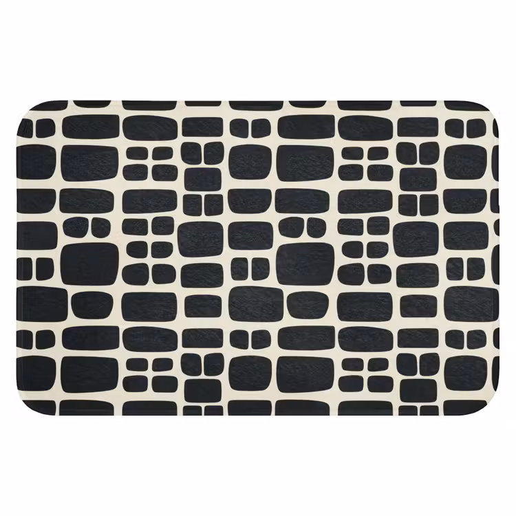 WC Mat - Modern - Organisch - Zwart — 1