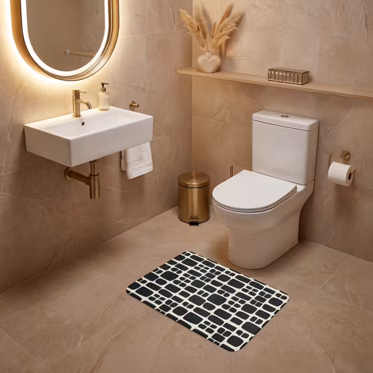 WC Mat - Modern - Organisch - Zwart — 4