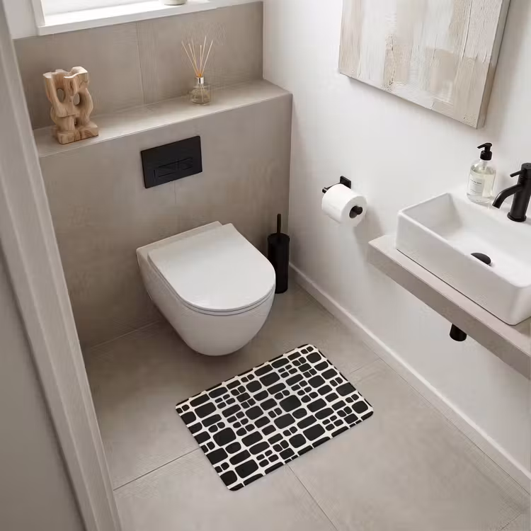 WC Mat - Modern - Organisch - Zwart — 6