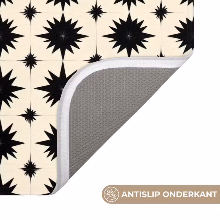 WC Mat - Stervormen - Geometrisch - Zwart — 3