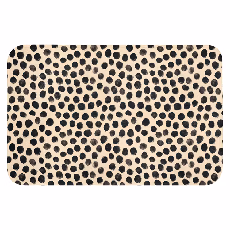 WC Mat - Stippen - Patroon - Zwart — 1