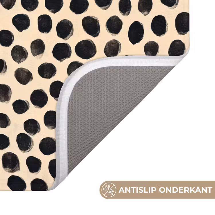 WC Mat - Stippen - Patroon - Zwart — 3