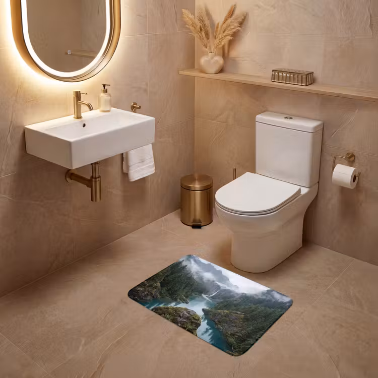 WC Mat - Waterval - Bomen - Bergen — 4