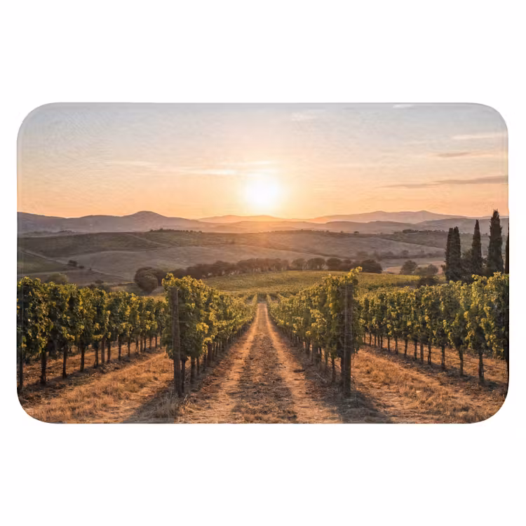 WC Mat - Wijngaard - Zonsondergang - Landschap — 1