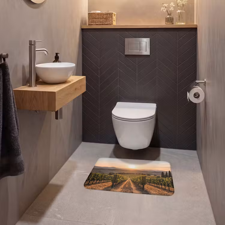 WC Mat - Wijngaard - Zonsondergang - Landschap — 2