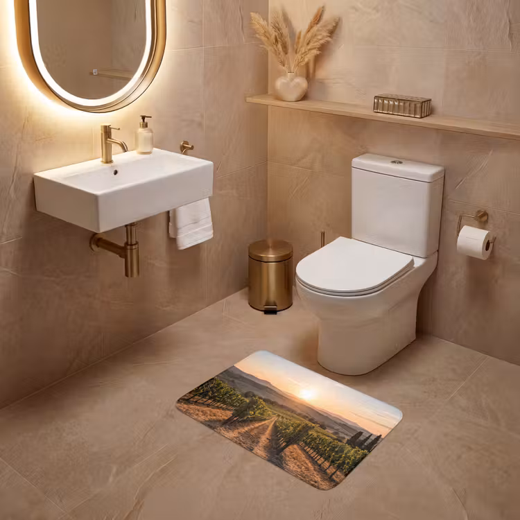 WC Mat - Wijngaard - Zonsondergang - Landschap — 4