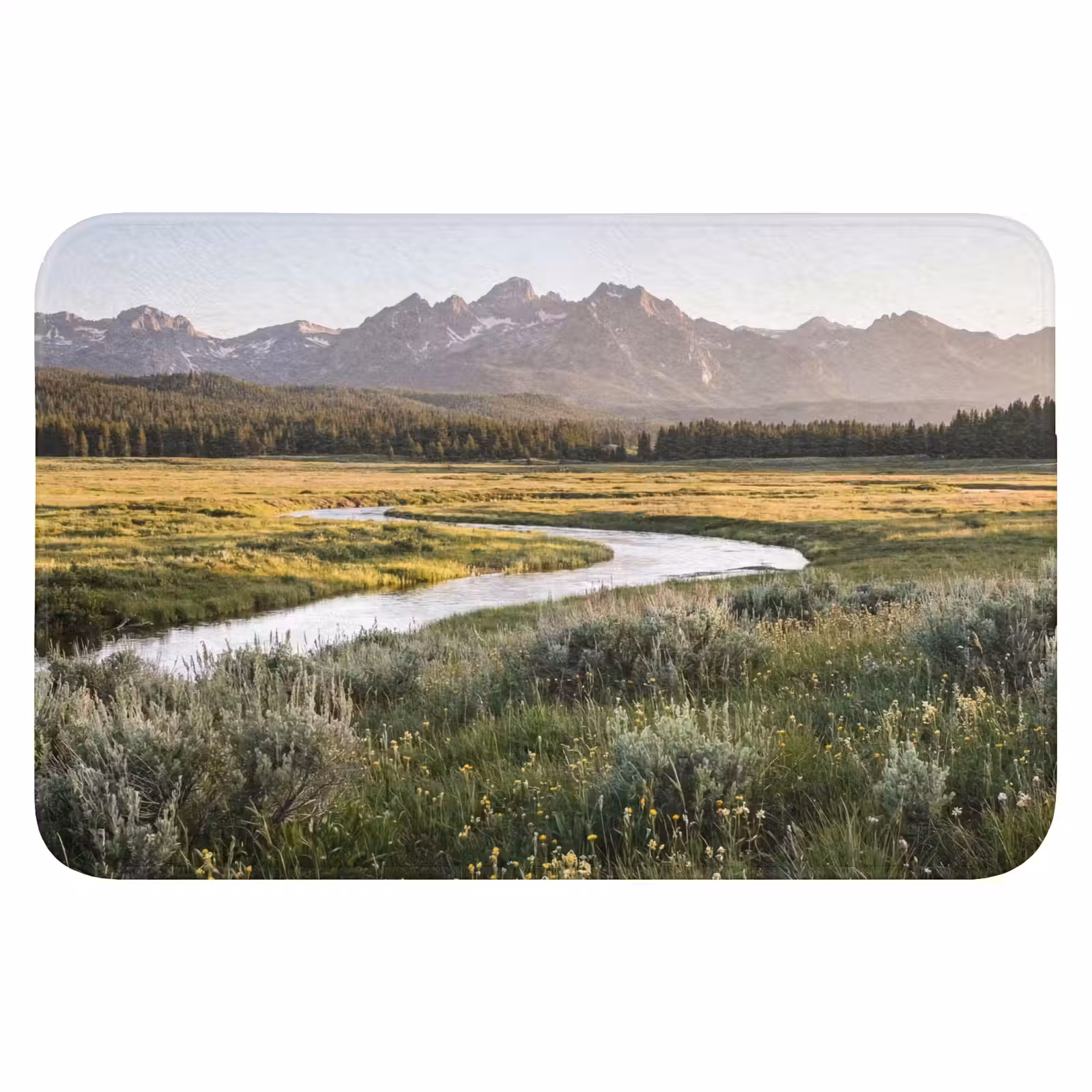 WC Mat - Berglandschap - Rivier - Bos — 1