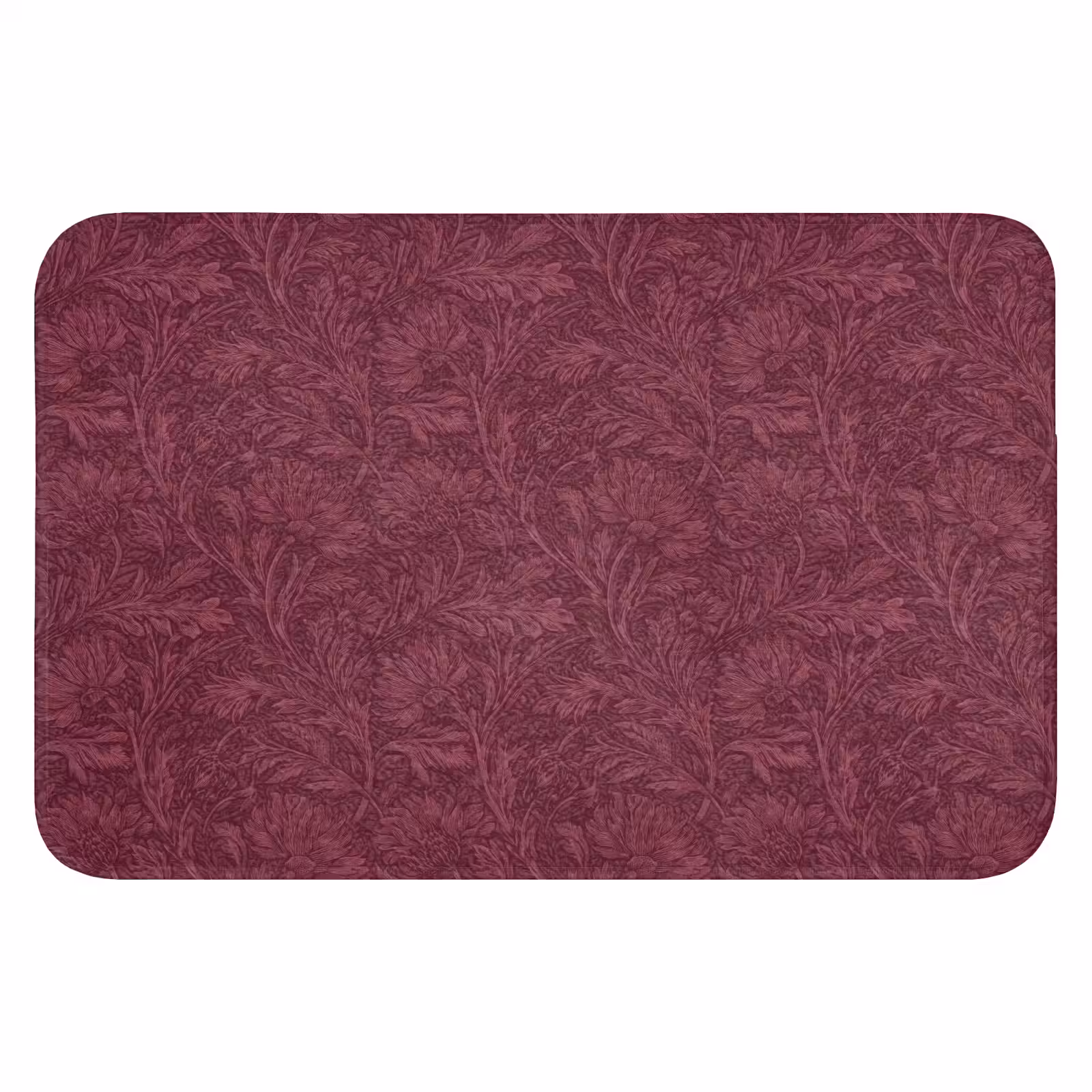 WC Mat - Bladeren - Patroon - Paars — 1