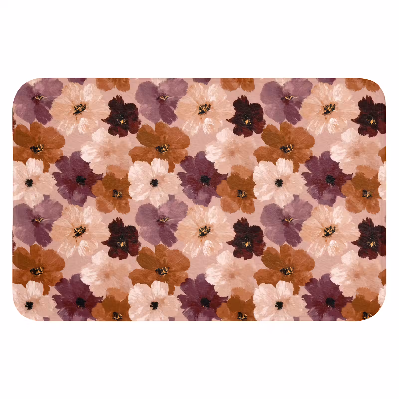 WC Mat - Bloemen - Abstract - Aardetinten — 1