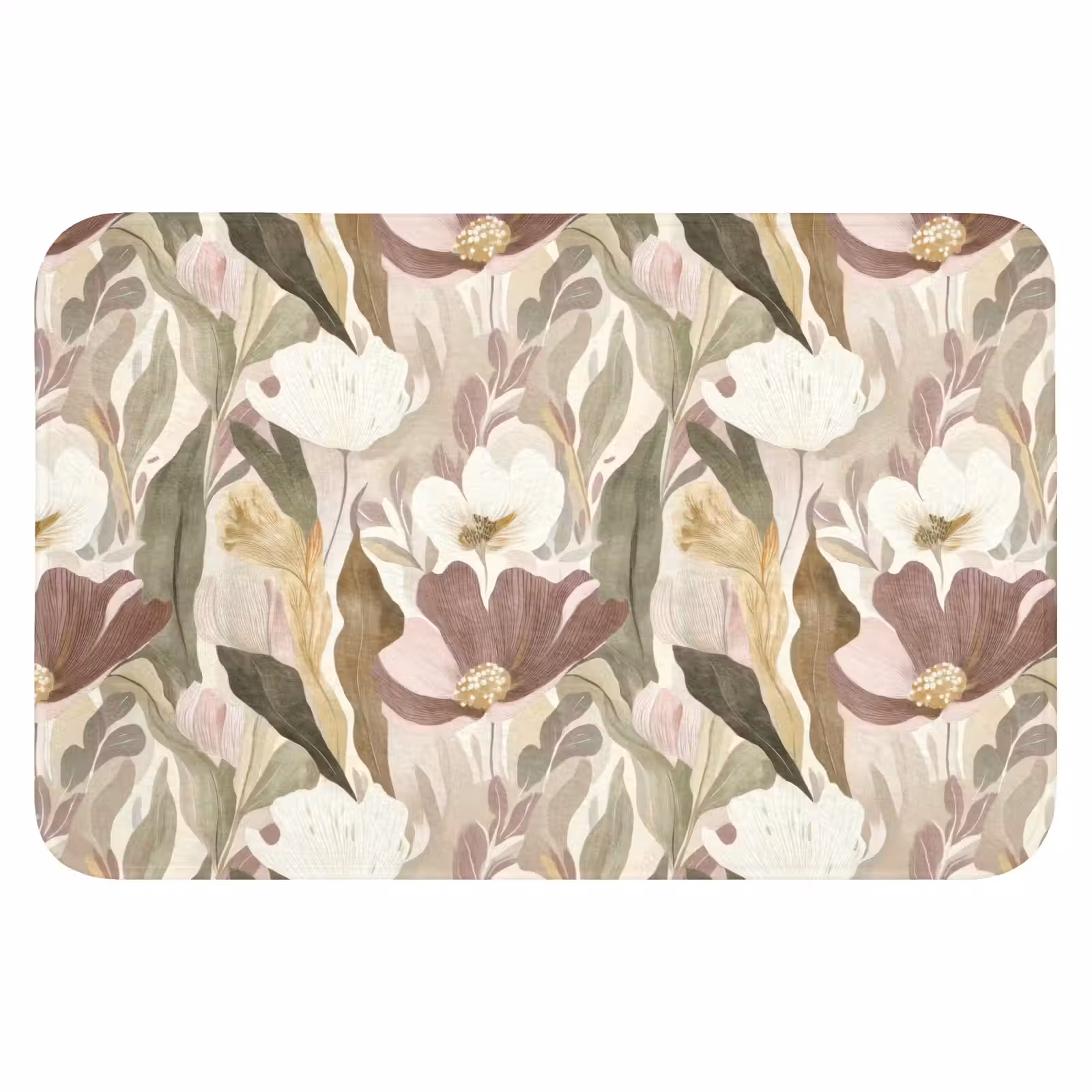 WC Mat - Bloemen - Aquarel - Kleurrijk — 1