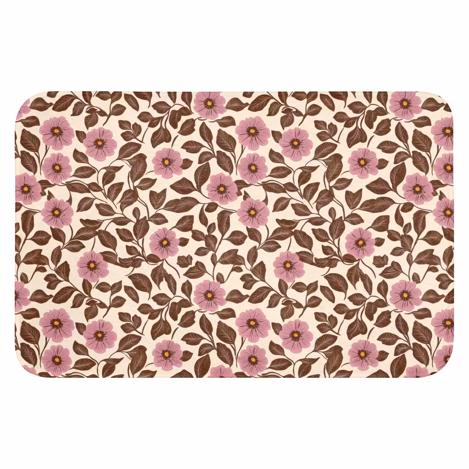 WC Mat - Bloemen - Bladeren - Kleurrijk — 1