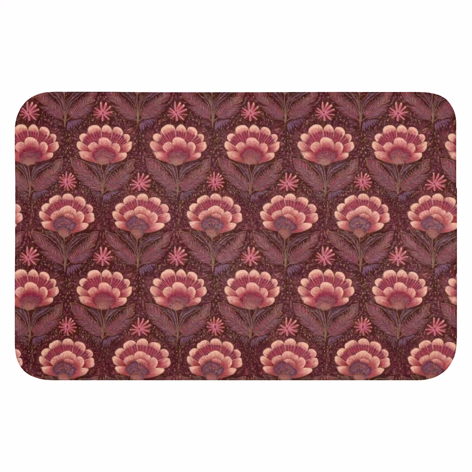 WC Mat - Bloemen - Waaier - Paars — 1