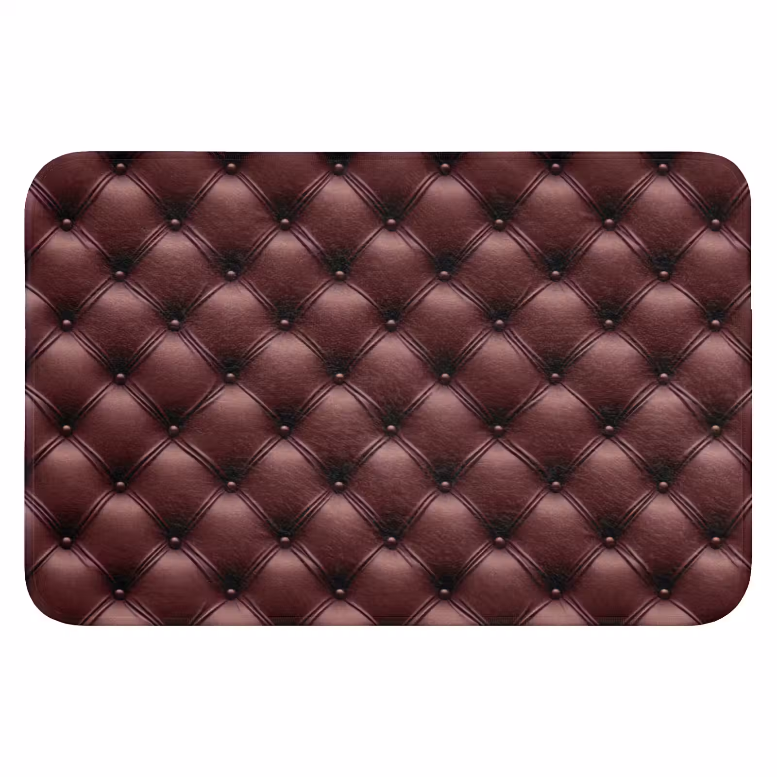 WC Mat - Leer - Patroon - Bordeaux — 1