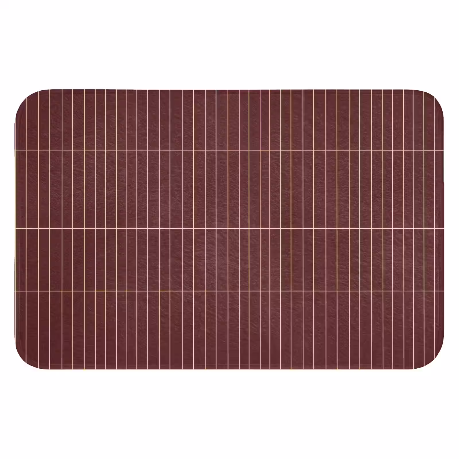 WC Mat - Lijnen - Patroon - Bordeaux — 1