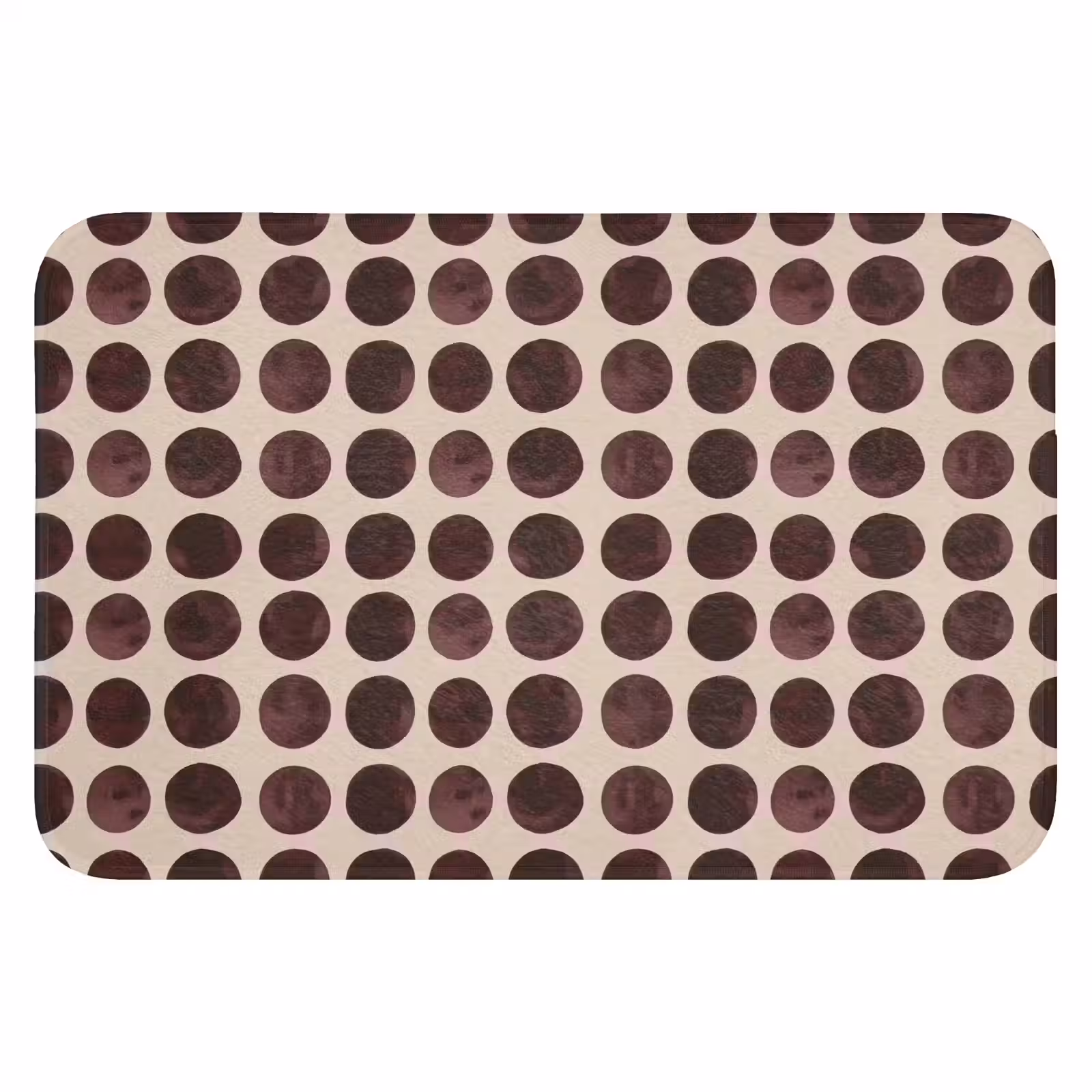 WC Mat - Stippen - Patroon - Bruin — 1