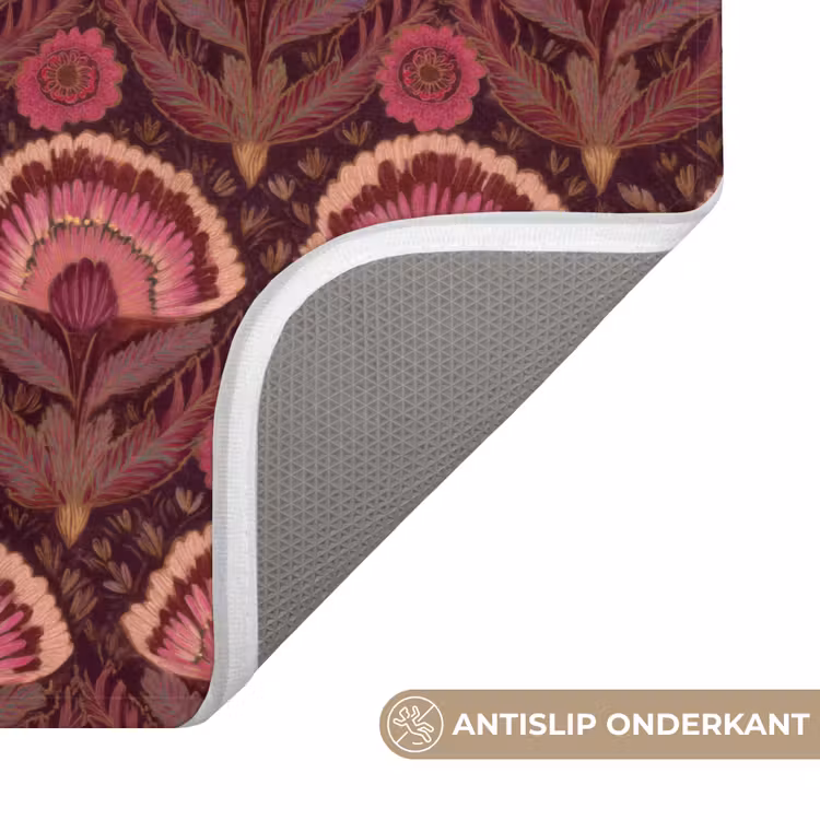 WC Mat - Antiek - Bloemen - Kleurrijk — 3
