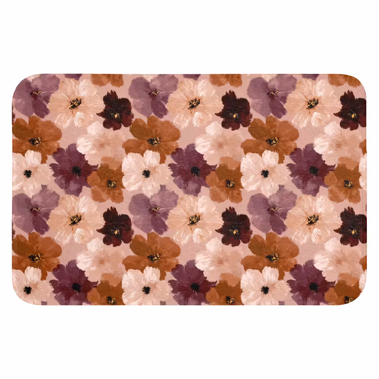 WC Mat - Bloemen - Abstract - Aardetinten — 1