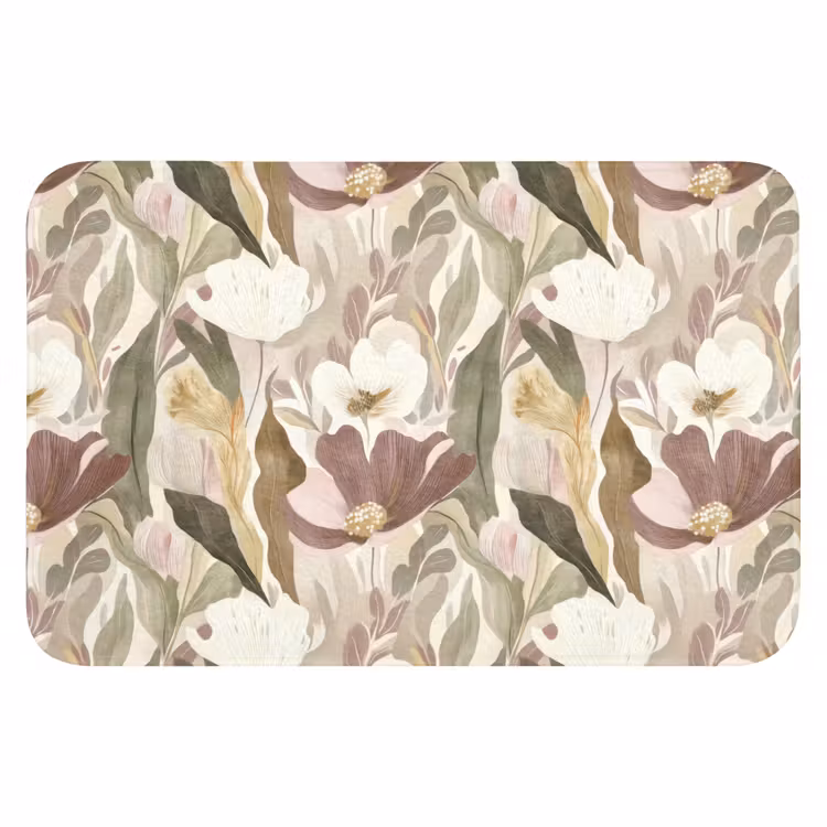 WC Mat - Bloemen - Aquarel - Kleurrijk — 1
