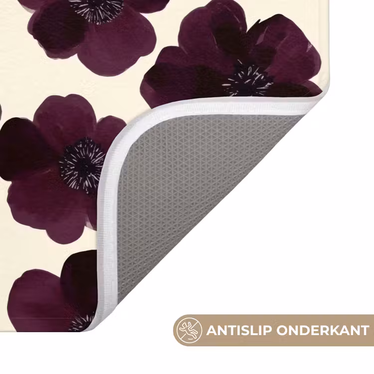 WC Mat - Bloemen - Aquarel - Paars — 3