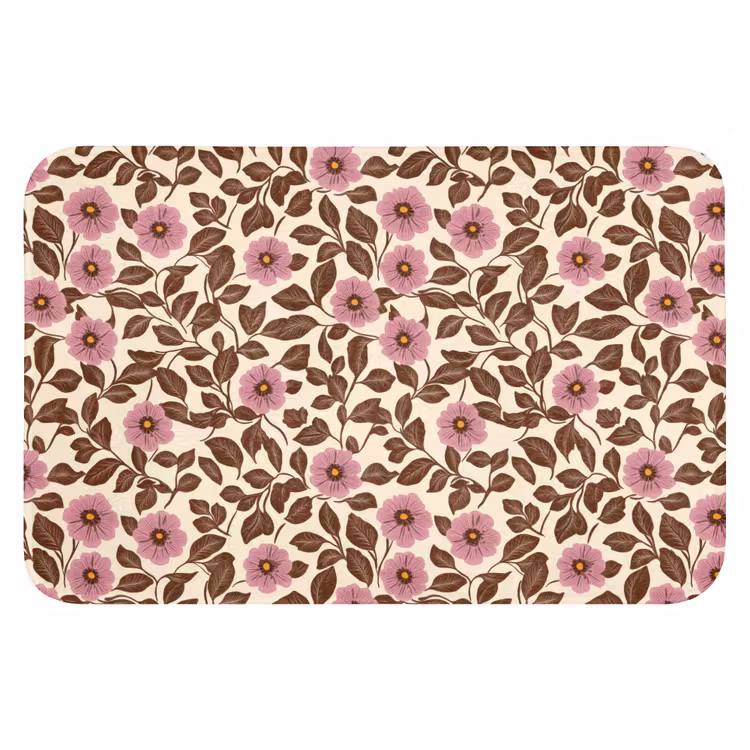 WC Mat - Bloemen - Bladeren - Kleurrijk — 1